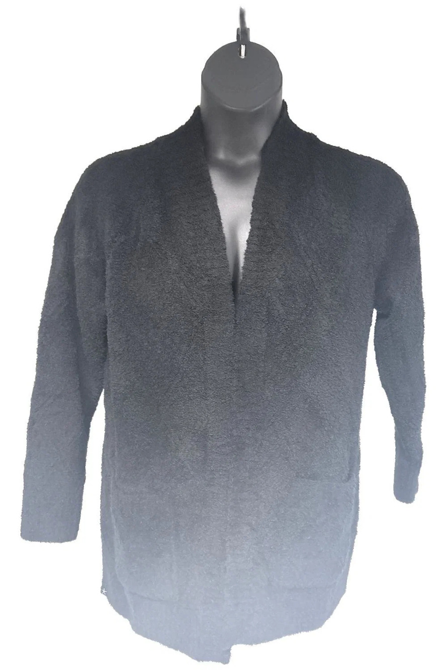 Barefoot Dreams Women's CozyChic Diamond Cable Cardigan Black - Plus